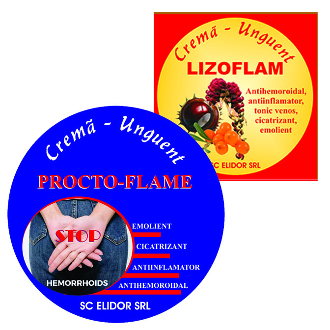 ETICHETA FATA UNGUENT PROCTO-FLAME Unguent Lizoflam + Unguent Procto-Flame - antihemoroidale eficiente